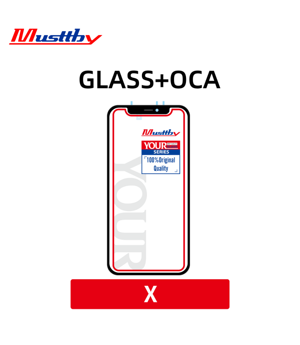 Стекло для переклейки iPhone  X/XS + OCA Musttby YourGlass Original