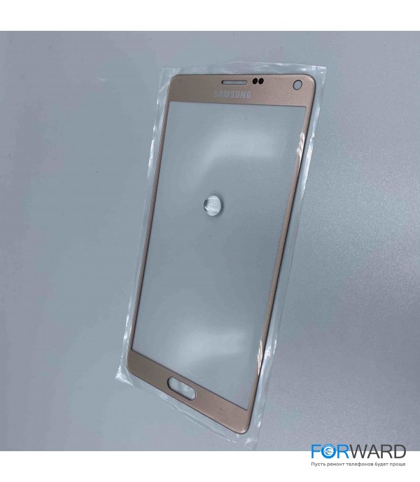 Стекло для переклейки к Samsung Note  4 Gold Original