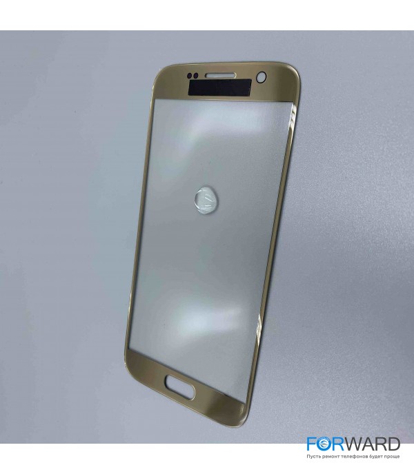 Стекло для переклейки к Samsung  S7 Gold (имитация Original)