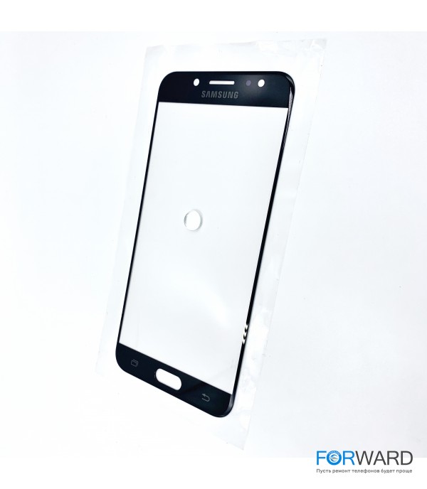 Стекло для переклейки к Samsung C8 Black