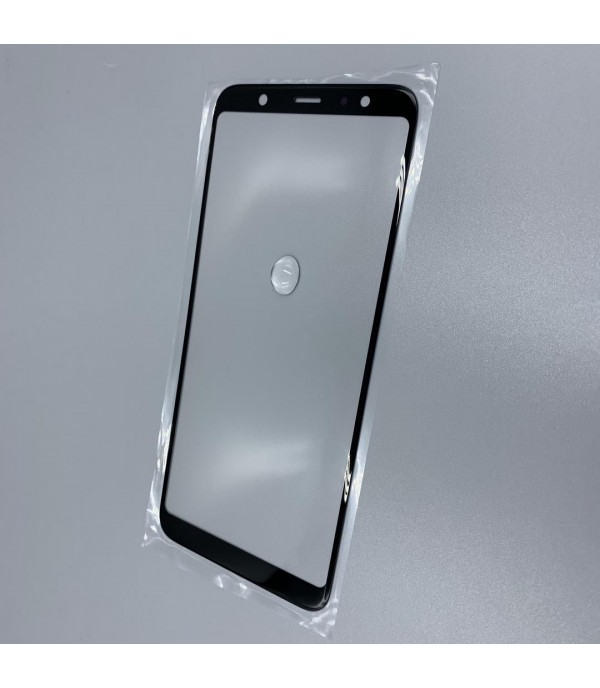 Стекло для переклейки к Samsung A6 Plus Black (имитация Original)