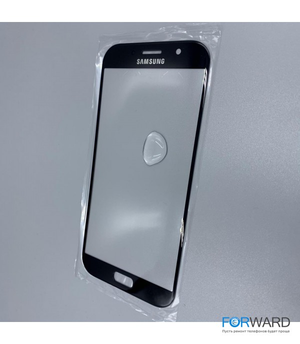 Стекло для переклейки к Samsung A720 Black (имитация Original)