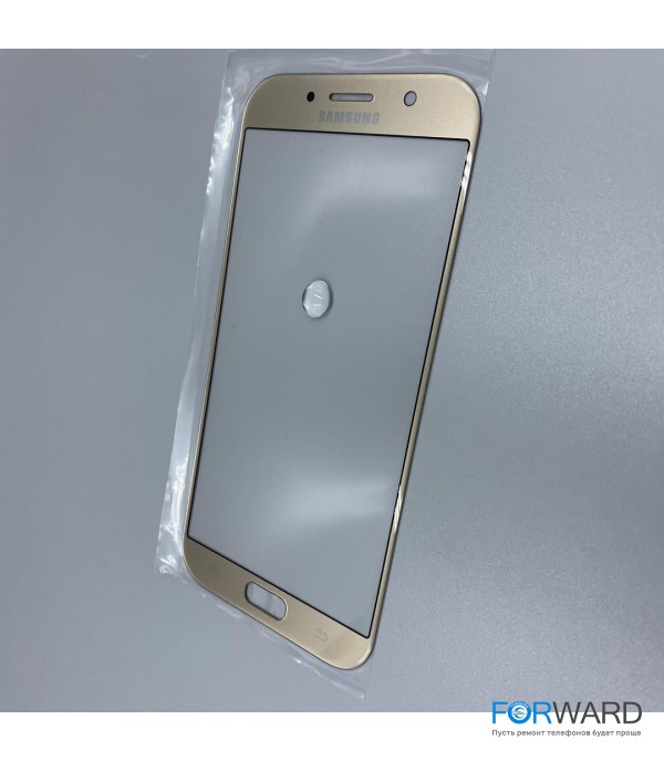 Стекло для переклейки к Samsung A720 Gold (имитация Original)