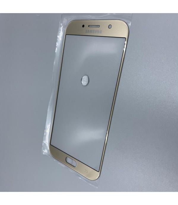 Стекло для переклейки к Samsung A720 Gold (имитация Original)