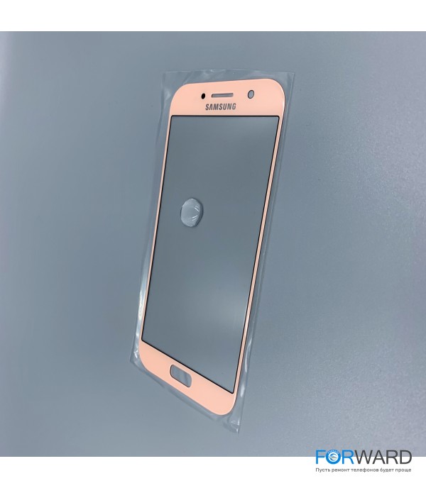 Стекло для переклейки к Samsung A520 Pink Original