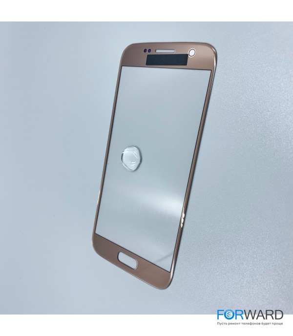 Стекло для переклейки к Samsung  S7 Rose Gold Original