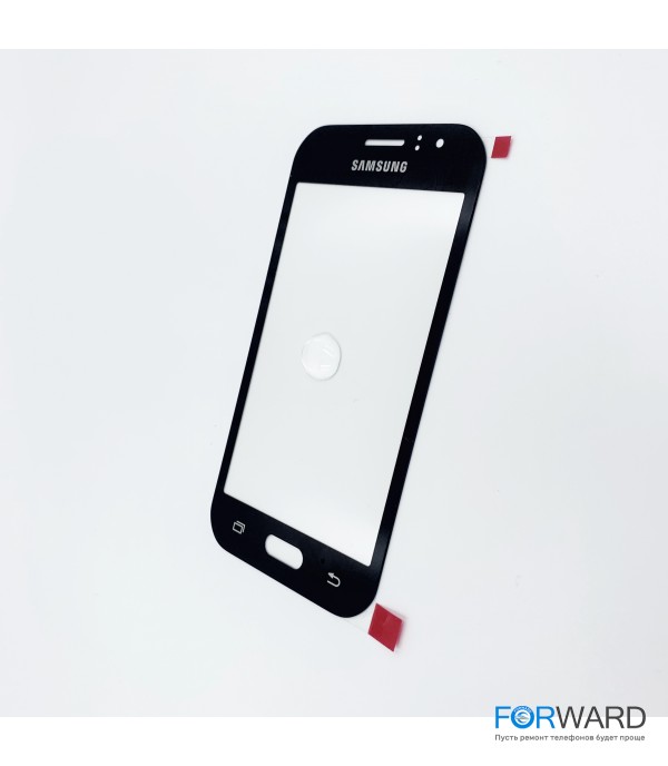 Стекло для переклейки к Samsung J100 Black Copy