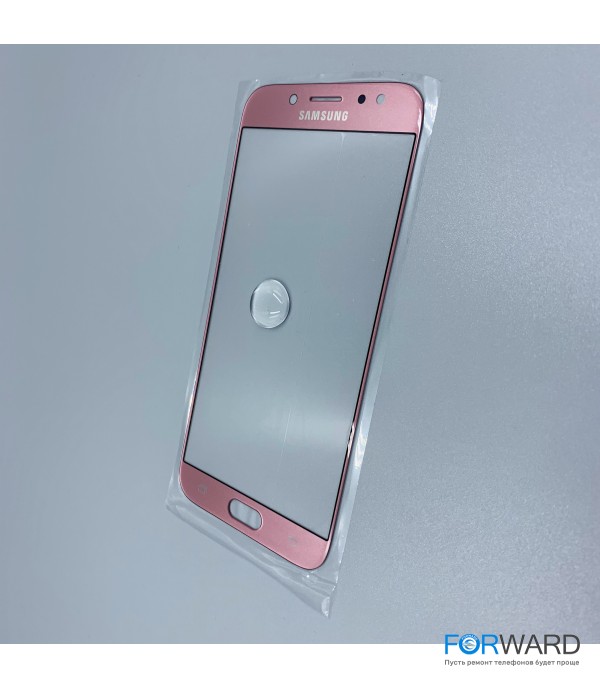 Стекло для переклейки к Samsung J730 Pink Original