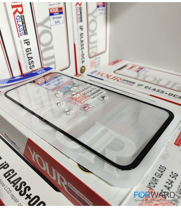 Стекло для переклейки к Samsung A34 5G [A346] + OCA Musttby YourGlass Original