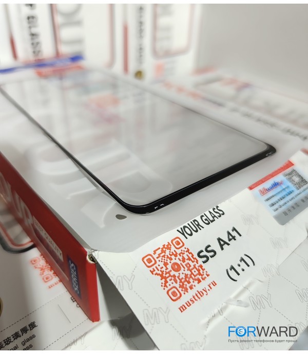 Стекло для переклейки к Samsung A41 [A415] + OCA Musttby YourGlass Original