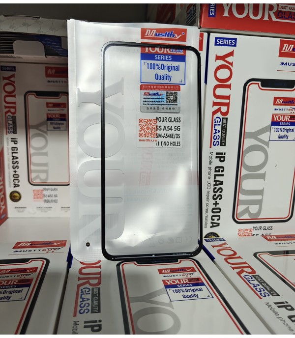 Стекло для переклейки к Samsung A54 [A546] / S23 FE [S711] + OCA Musttby YourGlass Original No Holes