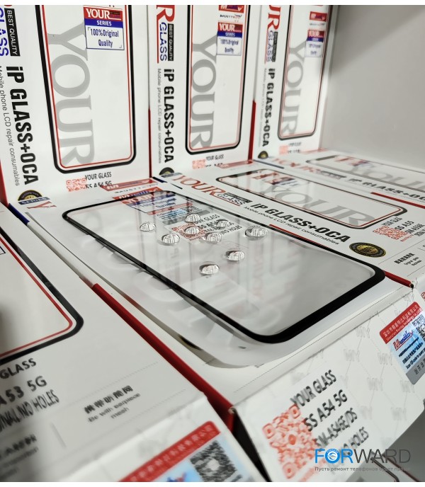 Стекло для переклейки к Samsung A54 [A546] / S23 FE [S711] + OCA Musttby YourGlass Original No Holes