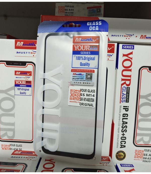 Стекло для переклейки к Samsung M14 4G [M145] + OCA Musttby YourGlass Original