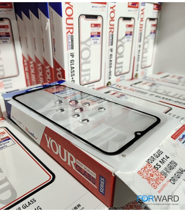 Стекло для переклейки к Samsung M14 4G [M145] + OCA Musttby YourGlass Original