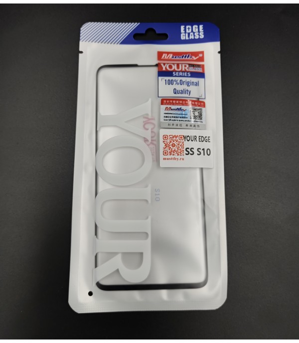 Стекло для переклейки к Samsung S10  + OCA Musttby YourGlass Original
