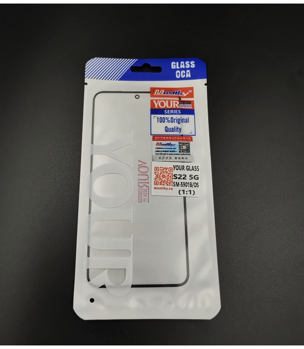 Стекло для переклейки к Samsung S22 5G [G901] + OCA Musttby YourGlass Original
