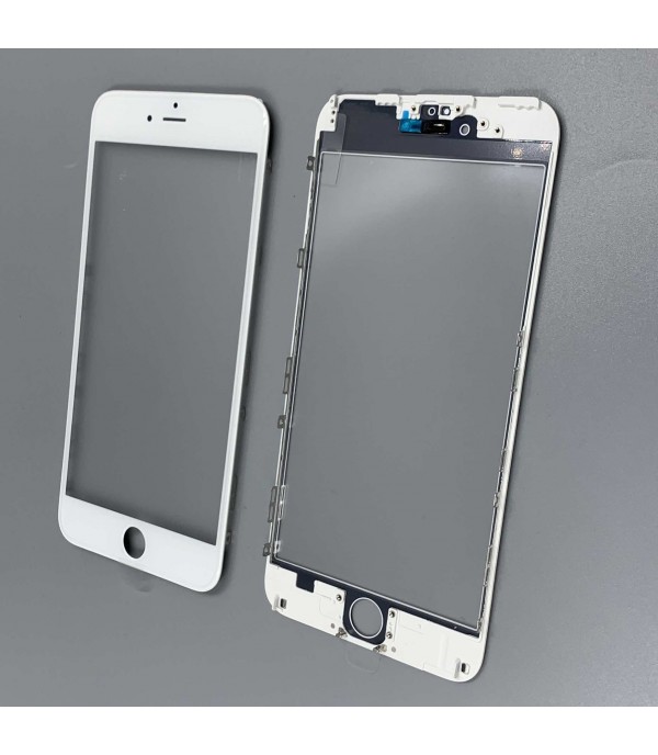 Стекло с рамкой для переклейки iPhone 6 Plus White + OCA