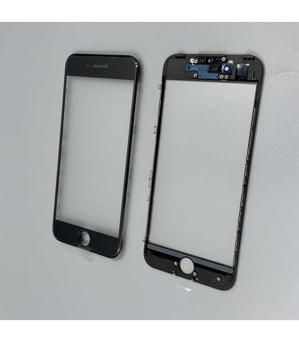 Стекло с рамкой для переклейки iPhone 7  Black