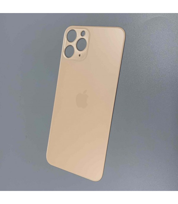 Заднее стекло корпуса iPhone 11 Pro  Gold USA (увеличенное отверстие под камеру)