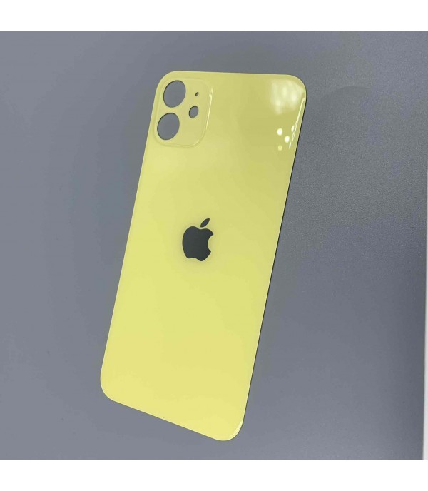 Заднее стекло корпуса iPhone 11  Yellow USA (увеличенное отверстие под камеру)