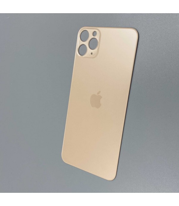 Заднее стекло корпуса iPhone 11 Pro Max Gold USA (увеличенное отверстие под камеру)