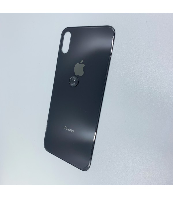 Заднее стекло корпуса iPhone  XS  Black USA (увеличенное отверстие под камеру)