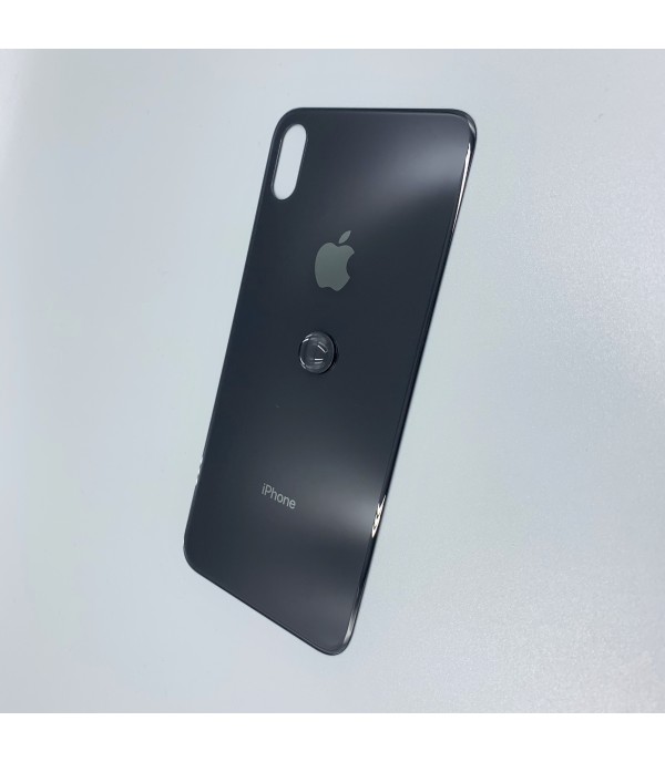 Заднее стекло корпуса iPhone  XS Max Black USA (увеличенное отверстие под камеру)
