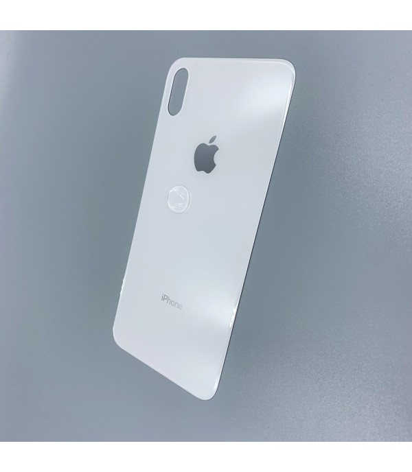 Заднее стекло корпуса iPhone  XS Max White USA (увеличенное отверстие под камеру)