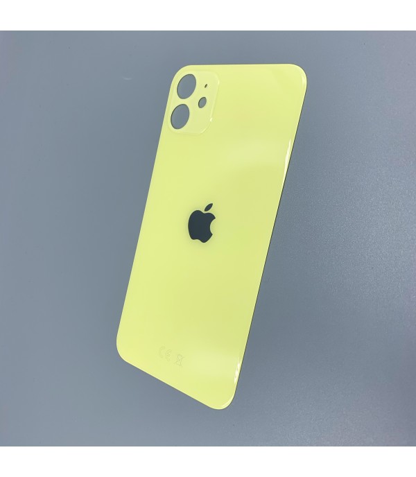 Заднее стекло корпуса iPhone 11  Yellow EU (увеличенное отверстие под камеру)