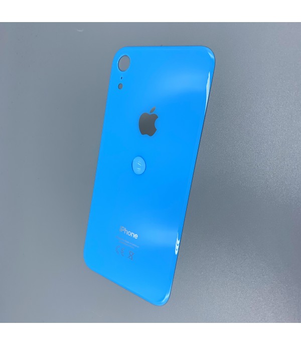 Заднее стекло корпуса iPhone  XR Blue EU (увеличенное отверстие под камеру)