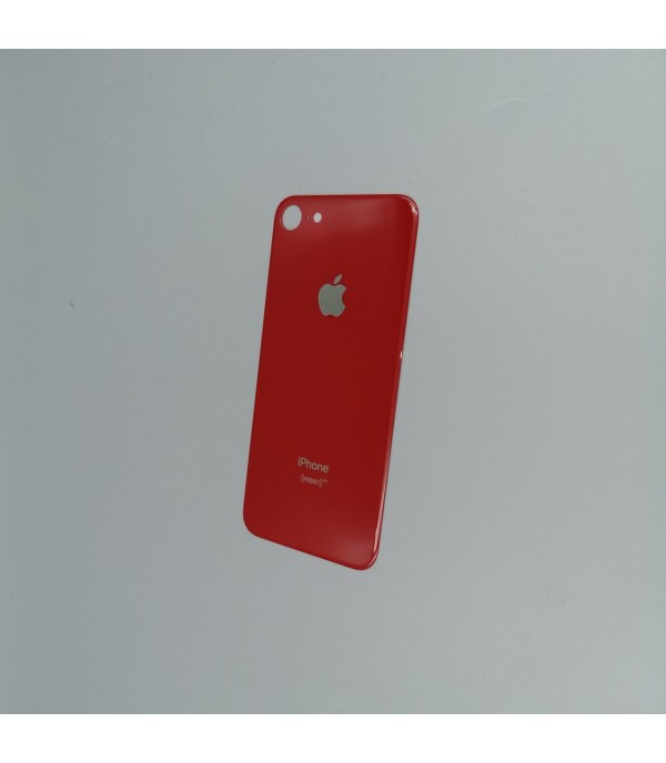 Заднее стекло корпуса iPhone  8  Red USA (увеличенное отверстие под камеру)