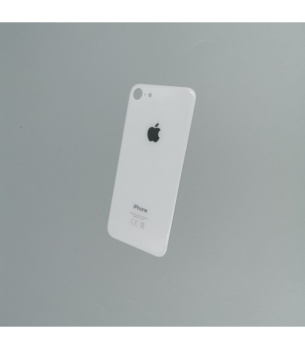 Заднее стекло корпуса iPhone  8  White EU (увеличенное отверстие под камеру)