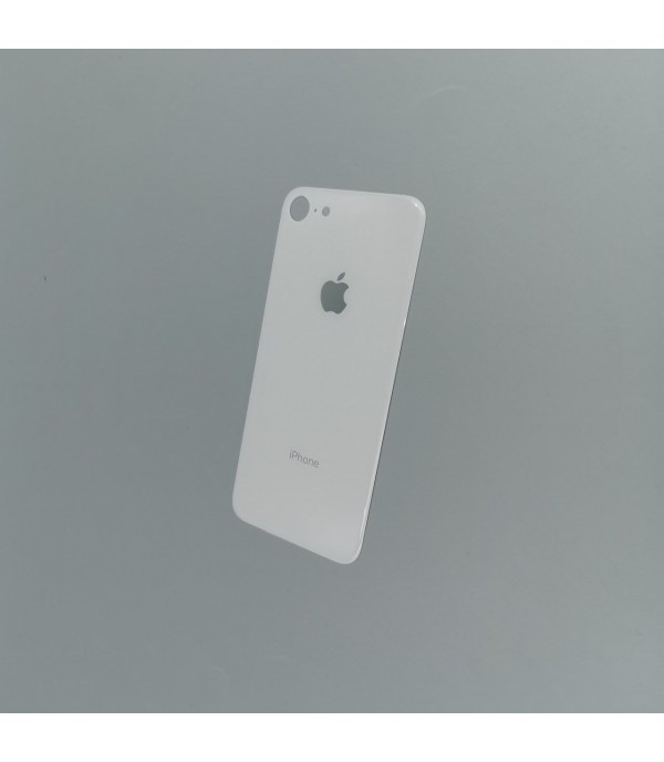 Заднее стекло корпуса iPhone  8  White USA (увеличенное отверстие под камеру)