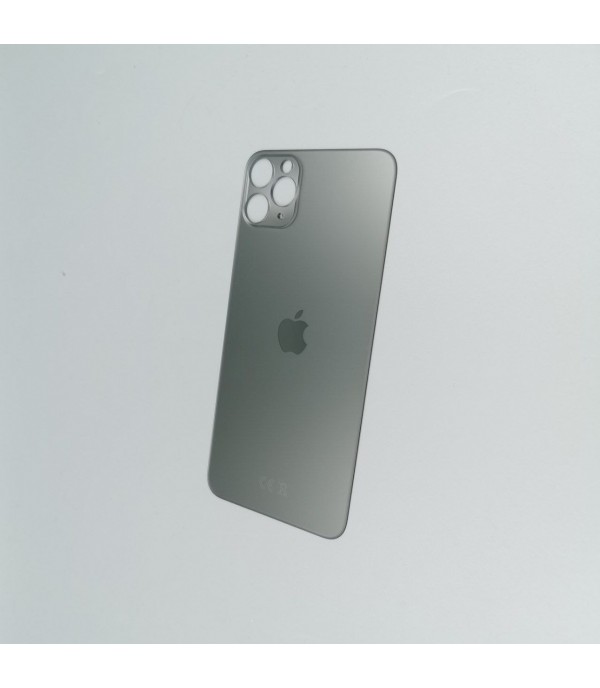 Заднее стекло корпуса iPhone 11 Pro Max Black EU (увеличенное отверстие под камеру)