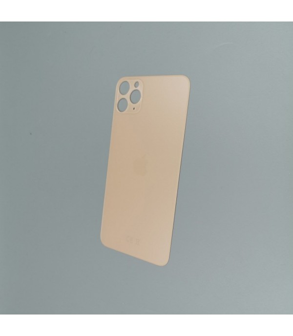 Заднее стекло корпуса iPhone 11 Pro Max Gold EU (увеличенное отверстие под камеру)