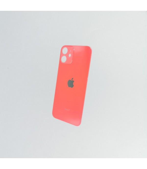 Заднее стекло корпуса iPhone 12mini Red (увеличенное отверстие под камеру)