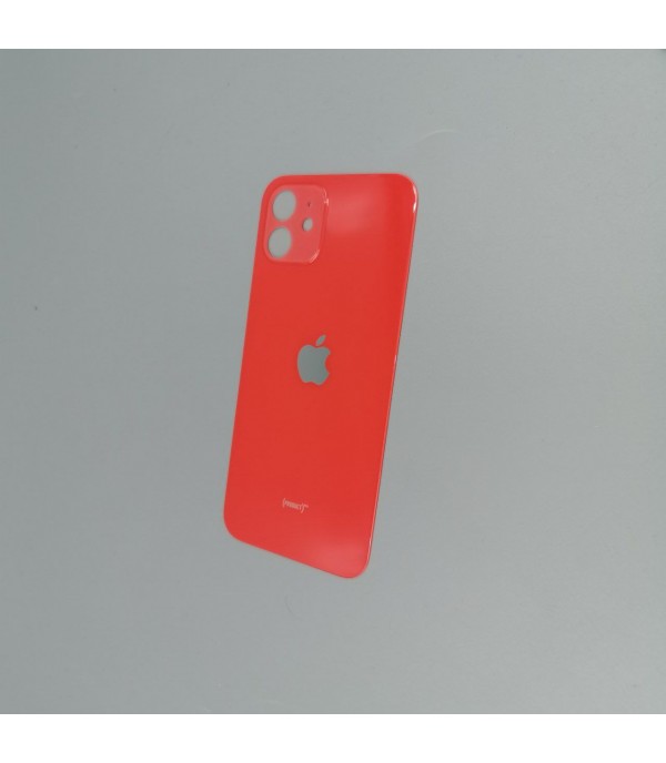 Заднее стекло корпуса iPhone 12  Red (увеличенное отверстие под камеру)