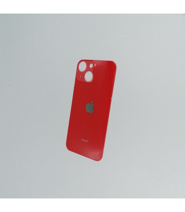 Заднее стекло корпуса iPhone 13 mini Red (увеличенное отверстие под камеру)