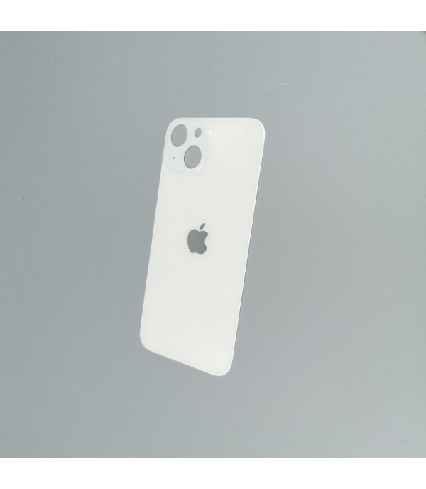 Заднее стекло корпуса iPhone 13  White (увеличенное отверстие под камеру)