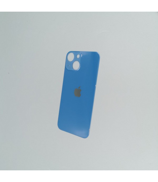 Заднее стекло корпуса iPhone 13 mini Blue (увеличенное отверстие под камеру)