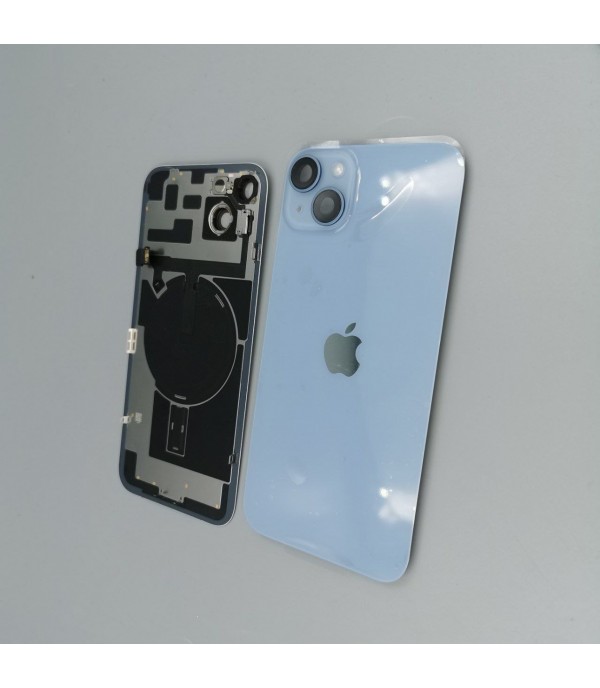 Заднее стекло корпуса iPhone 14 Plus Blue ( original)  в сборе