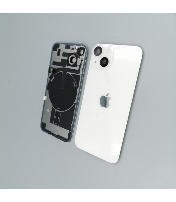 Заднее стекло корпуса iPhone 14  Starlight ( original)  в сборе
