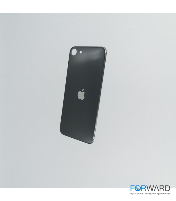 Заднее стекло корпуса iPhone  SE 2020 Black USA (увеличенное отверстие под камеру)