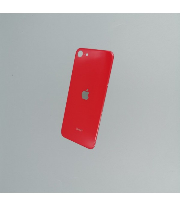 Заднее стекло корпуса iPhone  SE 2020 Red USA (увеличеннон отверстие под камеру)