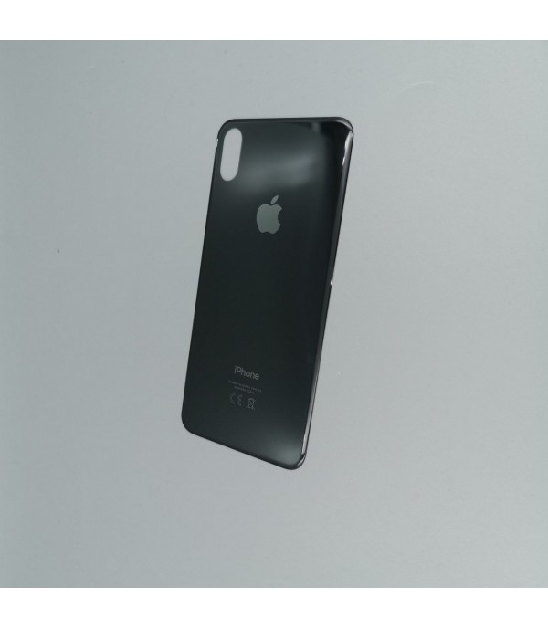 Заднее стекло корпуса iPhone  XS Max Black EU (увеличенное отверстие под камеру)