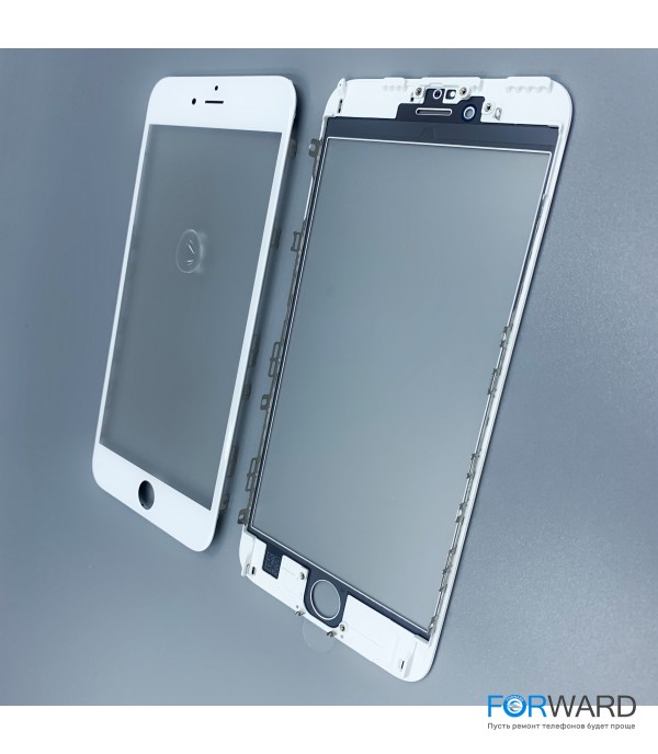 Стекло с рамкой для переклейки iPhone 6S Plus White