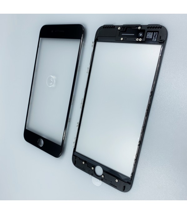 Стекло с рамкой для переклейки iPhone 7 Plus Black