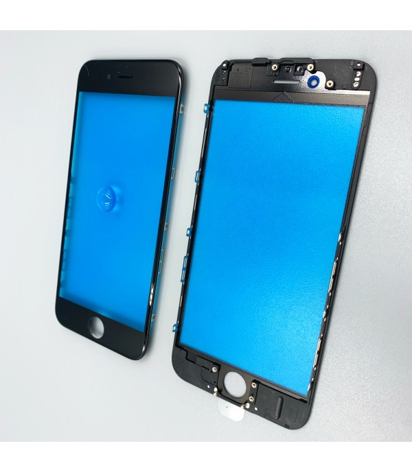 Стекло с рамкой для переклейки iPhone 6  Black