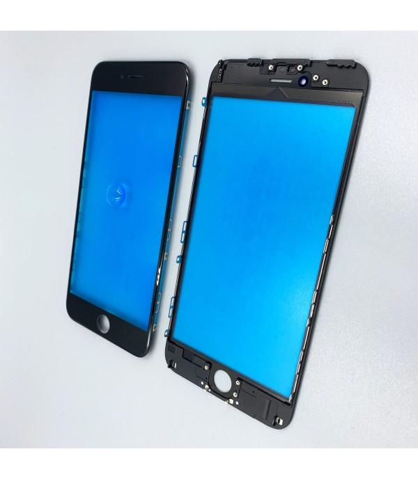 Стекло с рамкой для переклейки iPhone 6 Plus Black