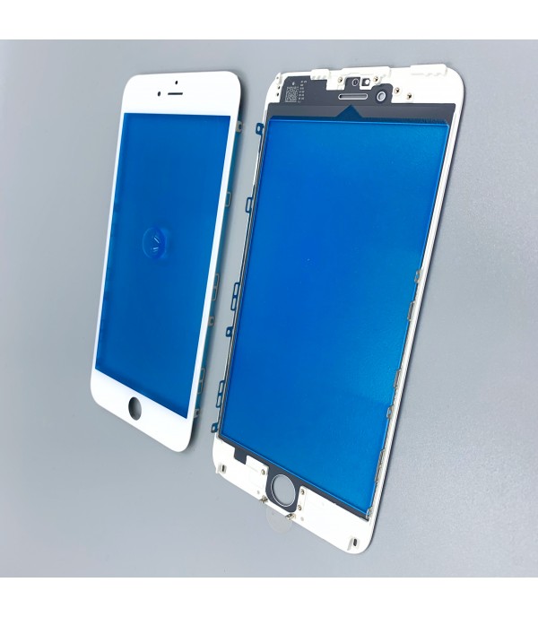 Стекло с рамкой для переклейки iPhone 6 Plus White